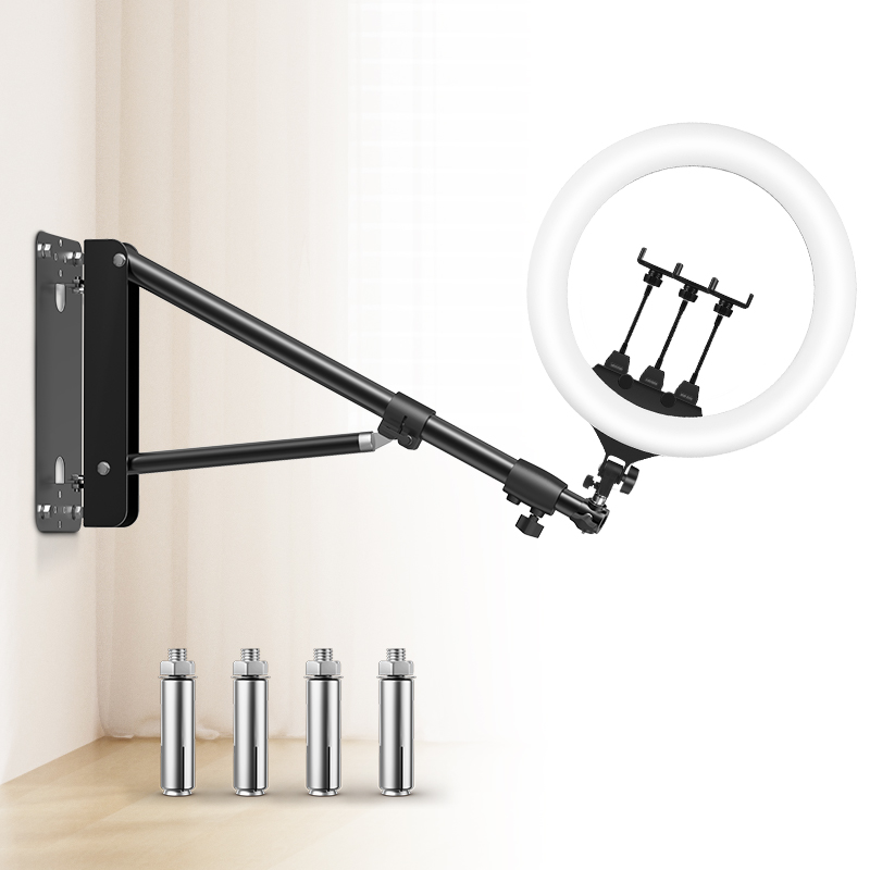 Photography Lighting Triangle - Lampu Dinding cincin 22 inci, 137/175cm