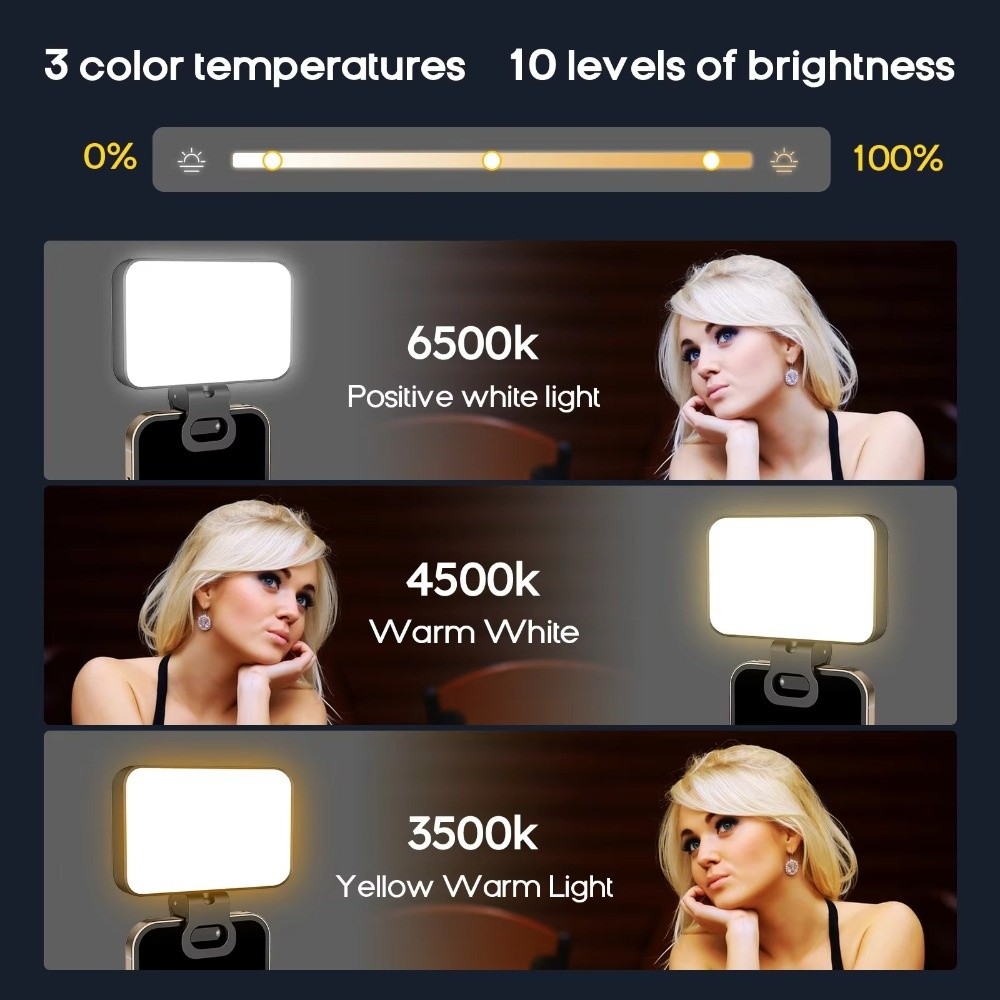 Lampu Selfie LED 800/1000mAh 3 - Photography Lighting With Flash ulasan dan harga