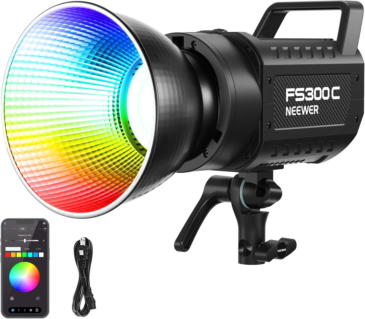 NEEWER FS300C 300W RGB COB LED - Photography Lighting App ulasan dan harga