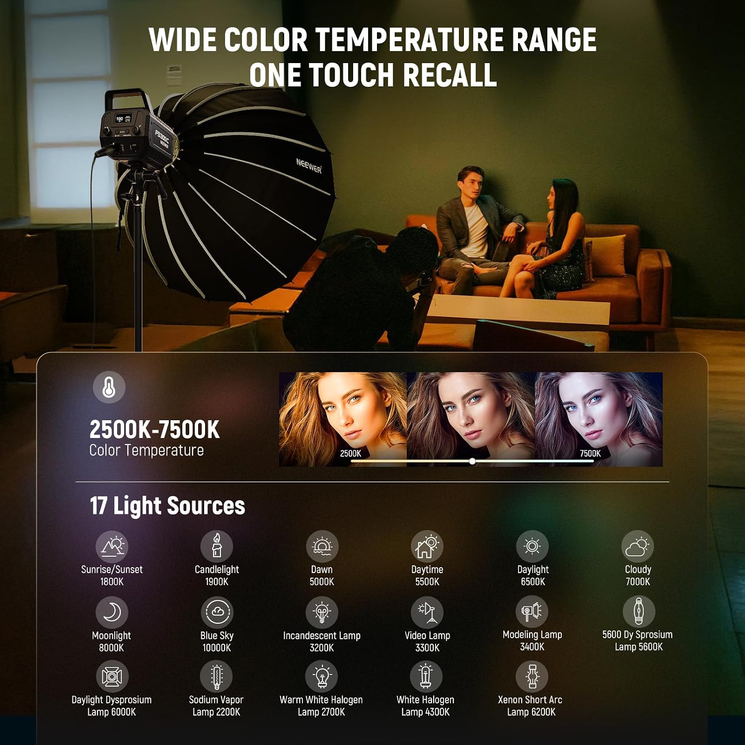 NEEWER FS300C 300W RGB COB LED - Photography Lighting App ulasan dan harga