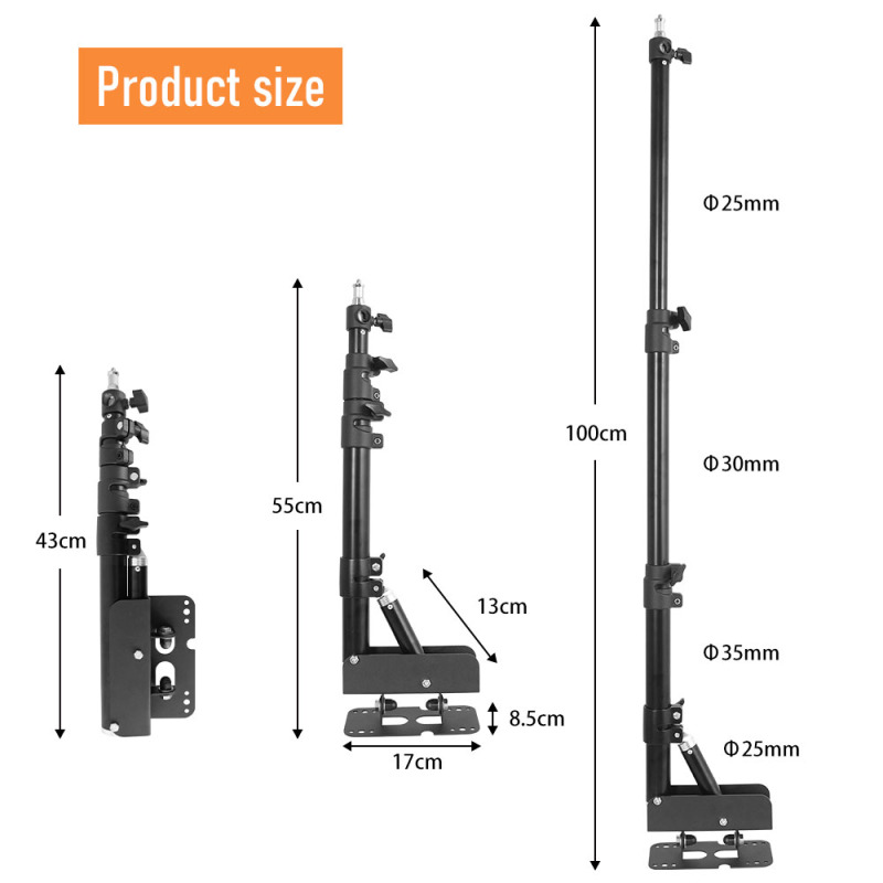 Dudukan lampu dinding logam, l - Photography Lighting Triangle ulasan dan harga